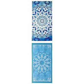 2 Packs Cartoon Pattern Oversized Beach Towel Sand Free Quick Dry Absorbent Travel Towel 71" x 35"