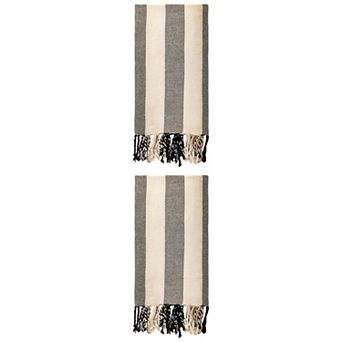 2 Packs Stripe Beach Towel, Lightweight, Absorbent and Quick Dry Sand Free Towel for Swim 71" x 40"