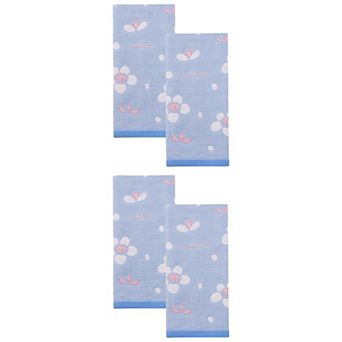 Cotton Geometric Floral Jacquard Hand Towel 29 x 13 Inch Soft Absorbent Decorative Towel for Room