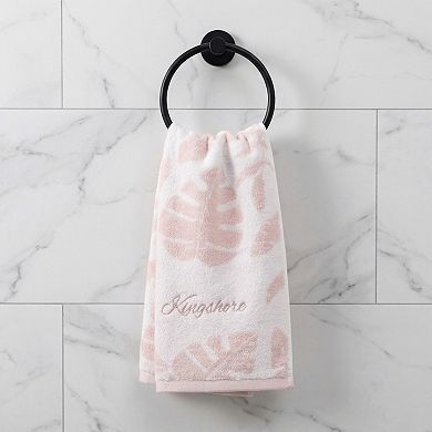 Cotton Hand Towel 28 x 13 Inches Leaf Jacquard Soft Absorbent Bathroom Hand Towel