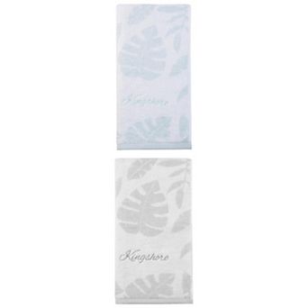 Cotton Hand Towel 28 x 13 in Leaf Jacquard Soft Absorbent Bathroom Hand Towel