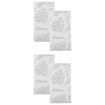Cotton Hand Towel 28 x 13 in Leaf Jacquard Soft Absorbent Bathroom Hand Towel