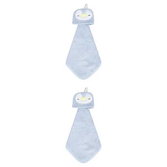 2 Packs Animal Hanging Hand Towel, Soft Absorbent Quick Dry, Cute Decorative Towel 8" x 15"