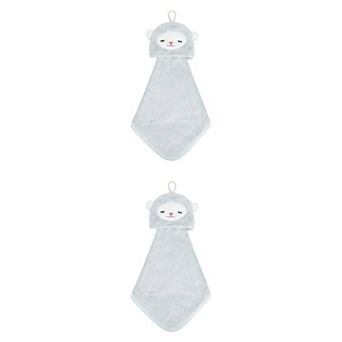 2 Packs Animal Hanging Hand Towel, Soft Absorbent Quick Dry, Cute Decorative Towel 8" x 15"