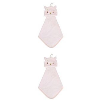 2 Packs Animal Hanging Hand Towel, Soft Absorbent Quick Dry, Cute Decorative Towel 8" x 15"