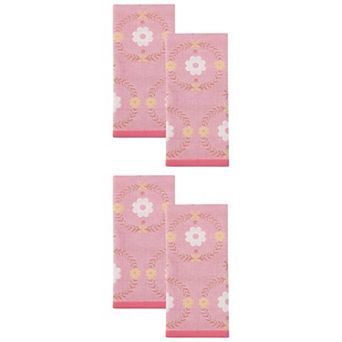 29 x 13 Inch Cotton Floral Jacquard Hand Towel, Soft Absorbent Decorative Towel for Home