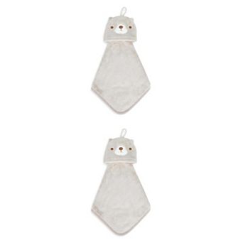 2 Packs Animal Hanging Hand Towel, Soft Absorbent Quick Dry Cute Decorative Towel for Home 8" x 15"