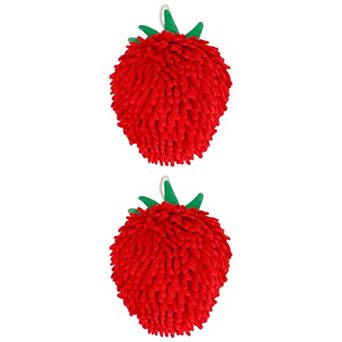 2 Packs Cute Cartoon Chenille Decorative Hand Towels for Bathroom Soft Absorbent Towel 6" x 10"