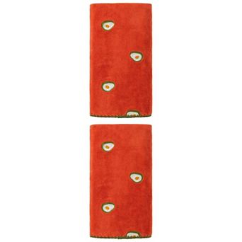 2 Packs Thick Soft Coral Fleece Bath Towel with Fruit Embroidery for Gym Spa Pool Sports 55" x 28"