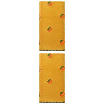 2 Packs Thick Soft Coral Fleece Bath Towel with Fruit Embroidery for Gym Spa Pool Sports 55" x 28"
