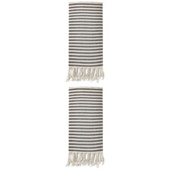 2 Packs Turkish Beach Towel Striped Tassel Design Lightweight Sand Free Quick Dry Towel 71"x40"