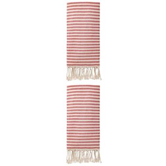 2 Packs Turkish Beach Towel Striped Tassel Design Lightweight Sand Free Quick Dry Towel 71"x40"