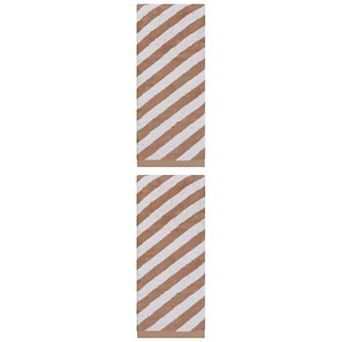 2 Packs Striped Pure Cotton Bath Towel, Absorbent and Quick Dry Bathroom Towel for Gym 55" x 28"