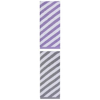 2 Packs Striped Pure Cotton Bath Towel, Absorbent and Quick Dry Bathroom Towel for Gym 55" x 28"