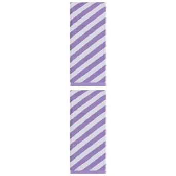 2 Packs Striped Pure Cotton Bath Towel, Absorbent and Quick Dry Bathroom Towel for Gym 55" x 28"