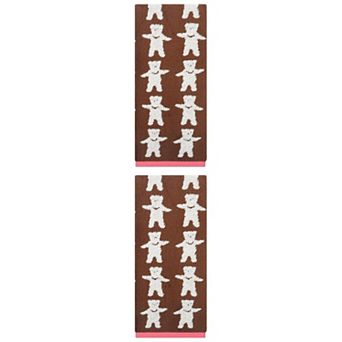 2 Packs Animal Pattern Cotton Hand Towel Cute Cartoon Jacquard Soft Towel 13" x 29"