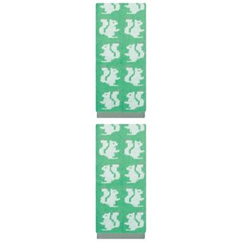 2 Packs Animal Pattern Cotton Hand Towel Cute Cartoon Jacquard Soft Towel 13" x 29"