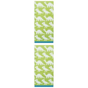 2 Packs Animal Pattern Cotton Hand Towel Cute Cartoon Jacquard Soft Towel 13" x 29"