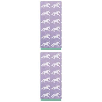 2 Packs Animal Pattern Cotton Hand Towel Cute Cartoon Jacquard Soft Towel 13" x 29"