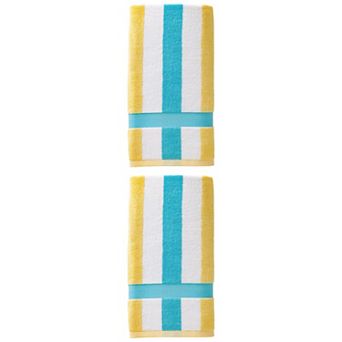 2 Packs Stripe Shower Towels Ultra Soft Luxury Cotton Bath Towel Absorbent for Trips Beach 55" x 28"