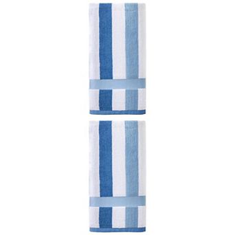2 Packs Stripe Shower Towels Ultra Soft Luxury Cotton Bath Towel Absorbent for Trips Beach 55" x 28"