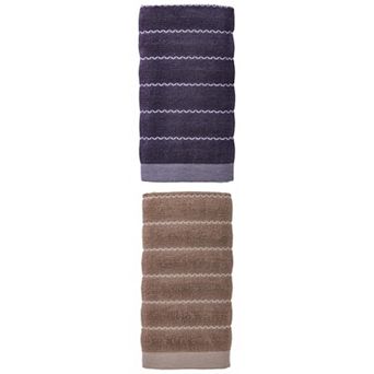 2 Packs Cotton Stripe Bath Towel Ultra Soft Highly Absorbent for Bathroom Hotel Spa 55" x 28"