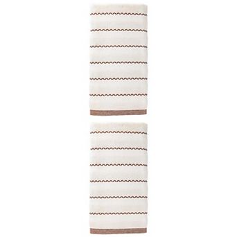 2 Packs Cotton Stripe Bath Towel Ultra Soft Highly Absorbent for Bathroom Hotel Spa 55" x 28"