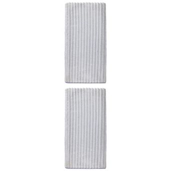 2 Packs Thick Coral Fleece Bath Towel, Soft Plush with Striped, Highly Absorbent Towel 55" x 28"