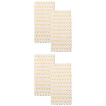 Checkered Plaid Cotton Hand Towel 29x13 in 3D Jacquard Soft Absorbent Towel for Home