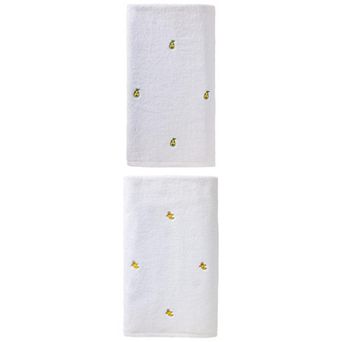 2 Packs Cute Embroidery Cotton Bath Towels, Soft and Absorbent Oversized Towel for Home 55"x28"