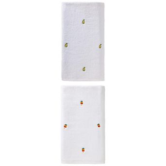 2 Packs Cute Embroidery Cotton Bath Towels, Soft and Absorbent Oversized Towel for Home 55"x28"