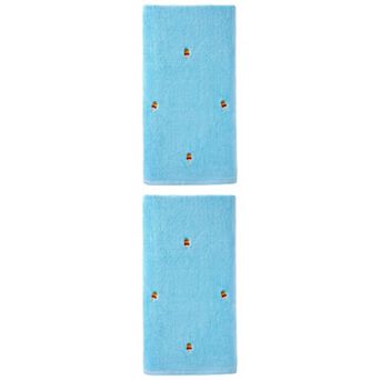 2 Packs Cute Embroidery Cotton Bath Towels, Soft and Absorbent Oversized Towel 55"x28"