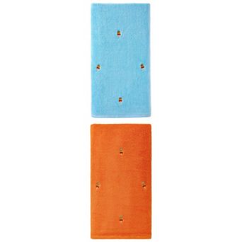 2 Packs Cute Embroidery Cotton Bath Towels, Soft and Absorbent Oversized Towel 55"x28"