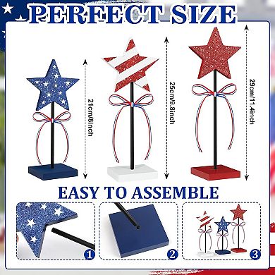 3 Pc Patriotic Star Set