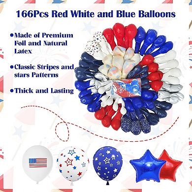 166pcs Patriotic Balloon Kit