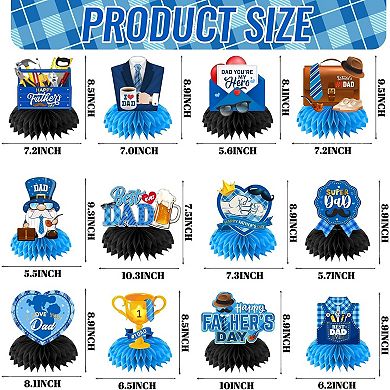 12pc Dad Honeycomb Table Decor