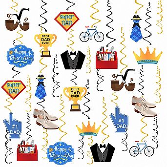 36 pc Dad Party Hanging Swirls