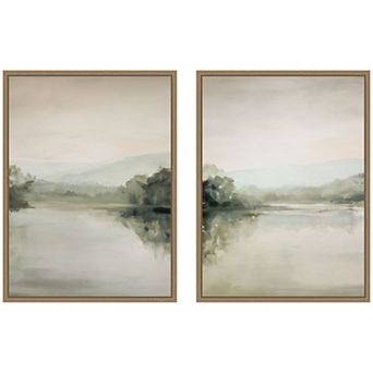 Serenity 2 pc Framed Canvas Wall Art Set by Amy Lighthall