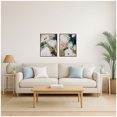 Sepia Florals III 2 Piece Framed Canvas Wall Art Set by Amy Lighthall