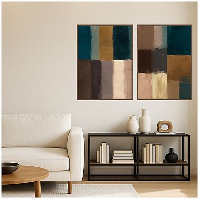 Stacked 2 Piece Framed Canvas Wall Art Set by Amy Lighthall