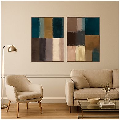 Stacked 2 Piece Framed Canvas Wall Art Set by Amy Lighthall