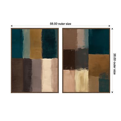 Stacked 2 Piece Framed Canvas Wall Art Set by Amy Lighthall