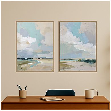 Oceanside I & II 2 Piece Framed Canvas Wall Art Set by Amy Lighthall
