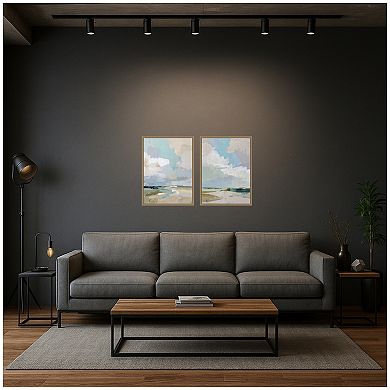 Oceanside I & II 2 Piece Framed Canvas Wall Art Set by Amy Lighthall