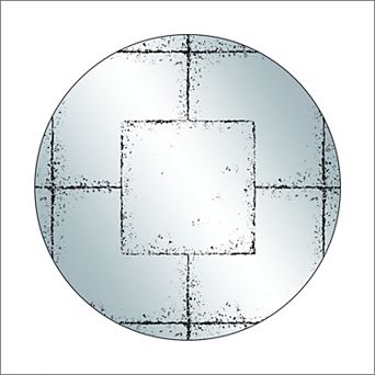 Vintage Industrial Round Wall-Mounted Mirror, 36×36 Inch HD True Reflection, Slim Iron Frame