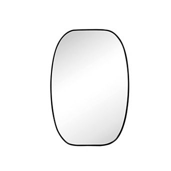 lack Metal Framed 20x30 in Oval Vanity Bathroom Mirror, Vertical or Horizontal Mounting