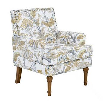 Farmhouse Floral Accent Chair for Living Room
