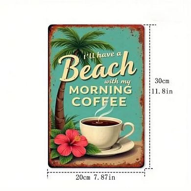 8x12 Inch Vintage Retro Aluminum Sign for Kitchen