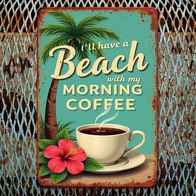 8x12 Inch Vintage Retro Aluminum Sign for Kitchen