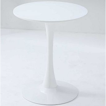 Modern White Round Dining Table 24 Inch for Home Kitchen